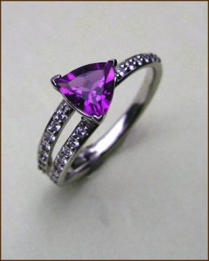 14k Amethyst and Diamond Ring 200-1884