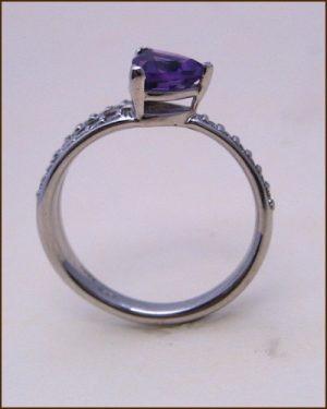 14k Amethyst and Diamond Ring 200-1884 side