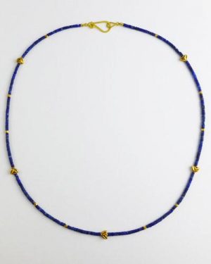 18k Gold Lapis Lazuli Necklace B1617