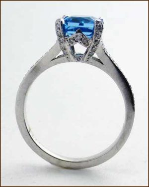 Platinum Diamond Blue Topaz Ring 480-297 side