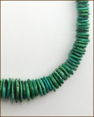 Silver Heavy Turquoise Necklace 886-7288 detail